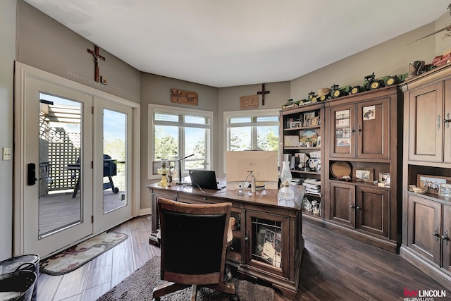 5100 Bridle Ln, Lincoln, NE 68516 - office area with dark wood finished floors