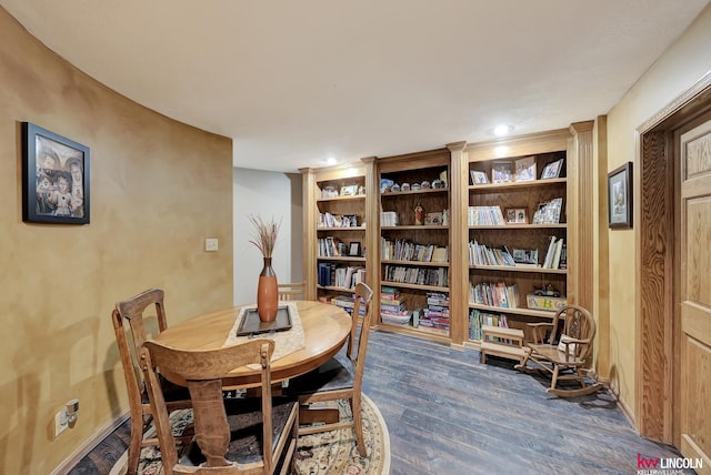 5100 Bridle Ln, Lincoln, NE 68516 - dining space featuring dark wood-style flooring and recessed lighting