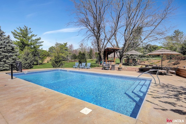 5100 Bridle Ln, Lincoln, NE 68516 - swimming pool featuring a patio and a gazebo