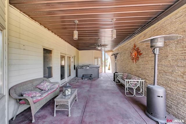 5100 Bridle Ln, Lincoln, NE 68516 - view of patio / terrace featuring a hot tub