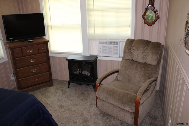 23809 F Plz Unit 9, Waterloo, NE 68069 - living area with carpet and a decorative wall