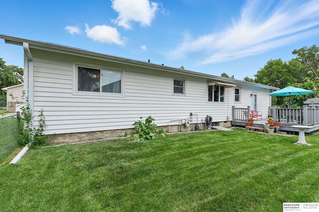 8345 Burt St, Omaha, NE 68114 - back of house with a deck