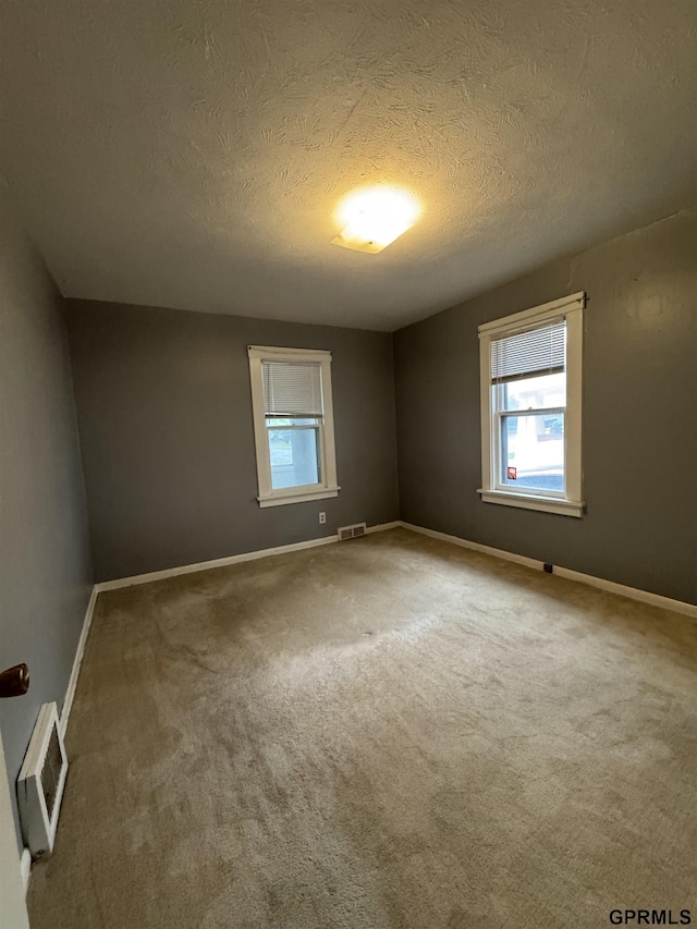 6035 Woolworth Ave, Omaha, NE 68106 - carpeted spare room with healthy amount of natural light, a textured ceiling, and baseboards