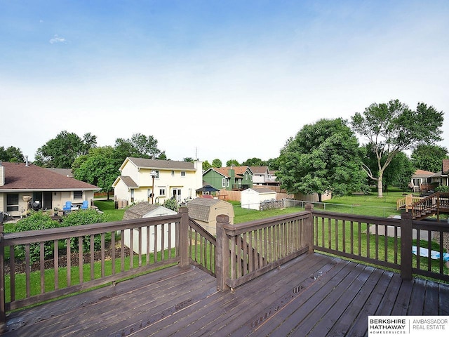 15211 Pasadena Ave, Omaha, NE 68144 - wooden terrace featuring a residential view