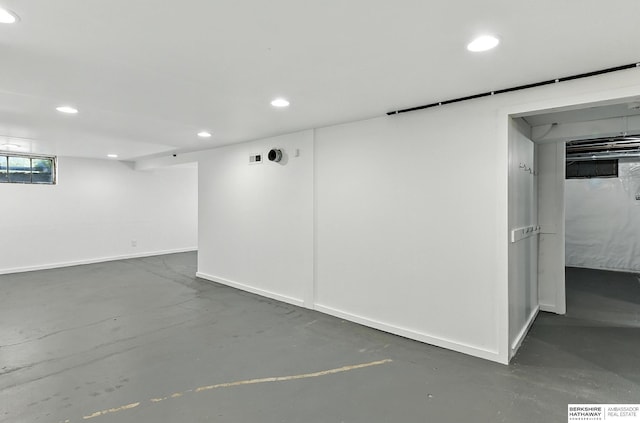 2311 N 51st St, Omaha, NE 68104 - below grade area with recessed lighting and baseboards