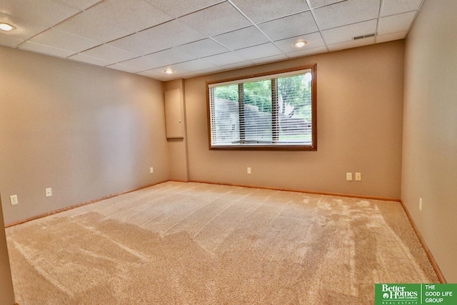 2330 N 133rd Cir, Omaha, NE 68164 - unfurnished room with carpet, a drop ceiling, and baseboards
