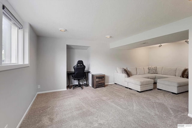 2629 N 129th Cir, Omaha, NE 68164 - living area with a desk, carpet floors, and baseboards