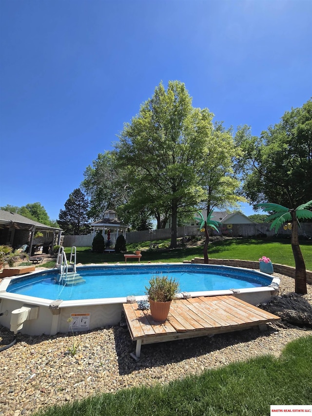 1807 S 16th Circle Dr, Beatrice, NE 68310 - view of swimming pool featuring a gazebo