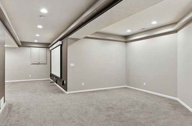 5418 S 165th St, Omaha, NE 68135 - finished below grade area with recessed lighting and carpet flooring