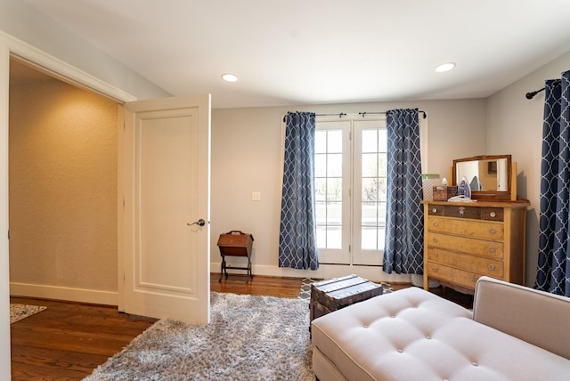 523 N 52nd St, Omaha, NE 68132 - bedroom featuring access to exterior, wood finished floors, and recessed lighting