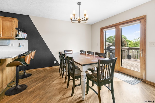 759 Simms Ave, Council Bluffs, IA 51503 - dining space featuring light wood-type flooring, a chandelier, and baseboards