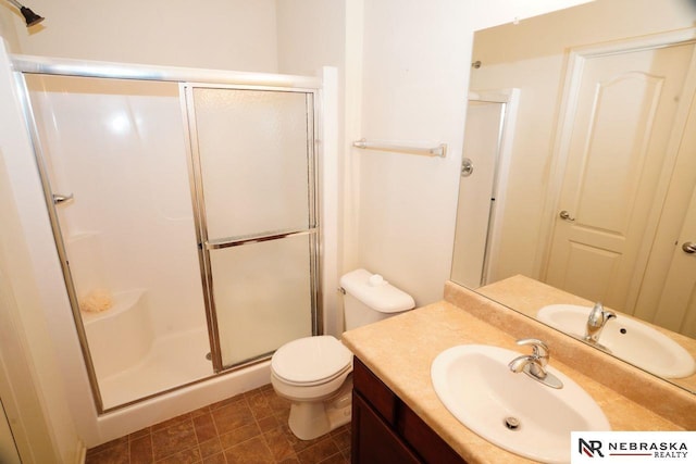19122 Drexel St, Omaha, NE 68135 - bathroom featuring a stall shower and vanity