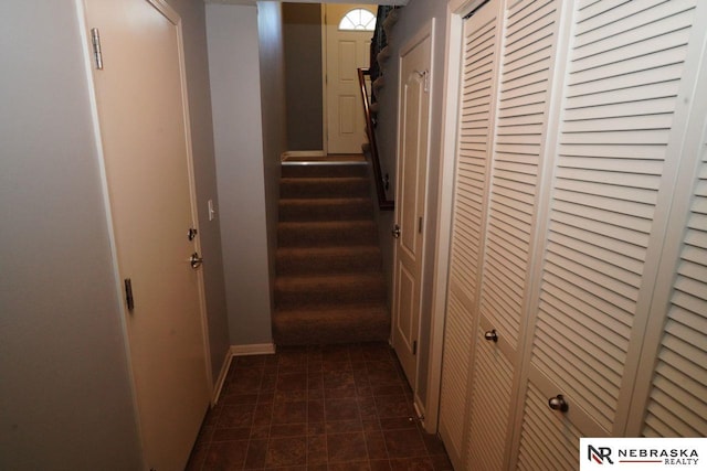 19122 Drexel St, Omaha, NE 68135 - hall featuring baseboards and stairs