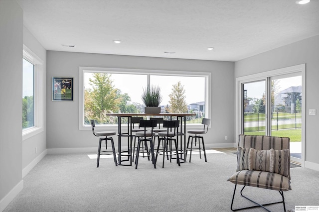 3307 S 209th St, Omaha, NE 68022 - carpeted dining space with baseboards and recessed lighting