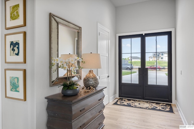 3307 S 209th St, Omaha, NE 68022 - foyer entrance featuring french doors and light wood-style floors