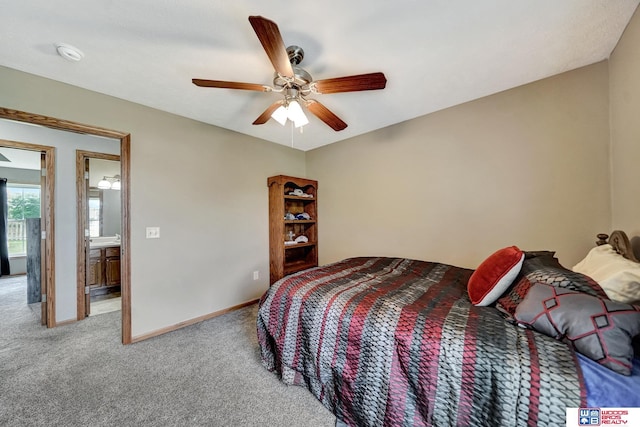 1035 Primrose Ln, Hickman, NE 68372 - carpeted bedroom with a ceiling fan and baseboards