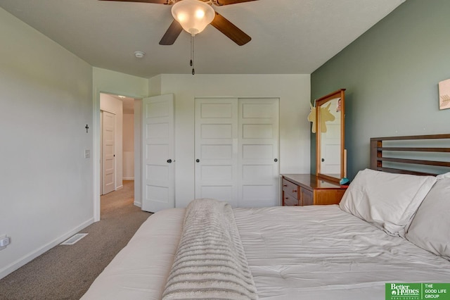 10505 Rosewater Pkwy, Bennington, NE 68007 - carpeted bedroom with a closet and a ceiling fan