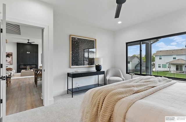 16951 Benjamin St, Bennington, NE 68007 - carpeted bedroom featuring recessed lighting and ceiling fan