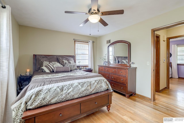 280 N 8th St, Springfield, NE 68059 - bedroom featuring light wood finished floors and a ceiling fan