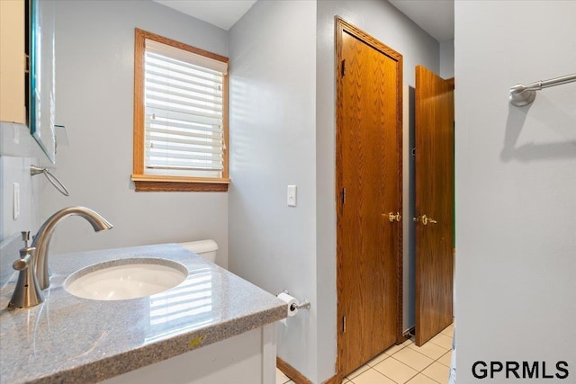 3018 Frederick St S, Omaha, NE 68105 - bathroom with vanity and tile patterned flooring