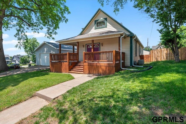 3018 Frederick St S, Omaha, NE 68105 - view of front facade with covered porch and a garage