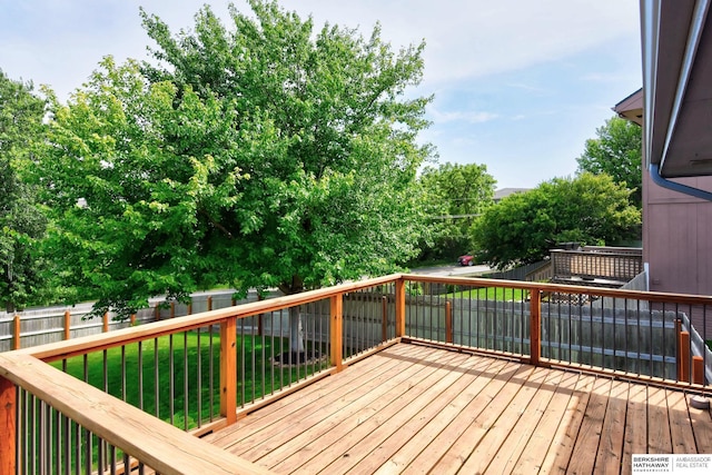 6705 Hillcrest Ln, La Vista, NE 68128 - deck with a fenced backyard