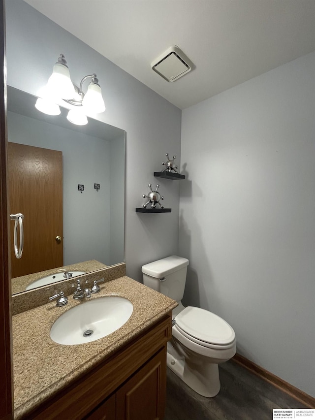 13406 Erskine St, Omaha, NE 68164 - bathroom with vanity and wood finished floors