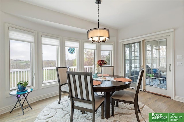 5850 Country Squire Plz, Omaha, NE 68152 - dining area featuring plenty of natural light and light wood-style floors
