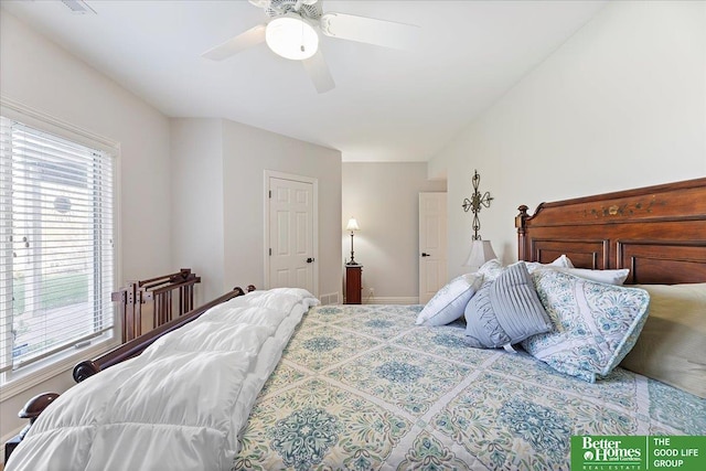 5850 Country Squire Plz, Omaha, NE 68152 - bedroom with ceiling fan and baseboards