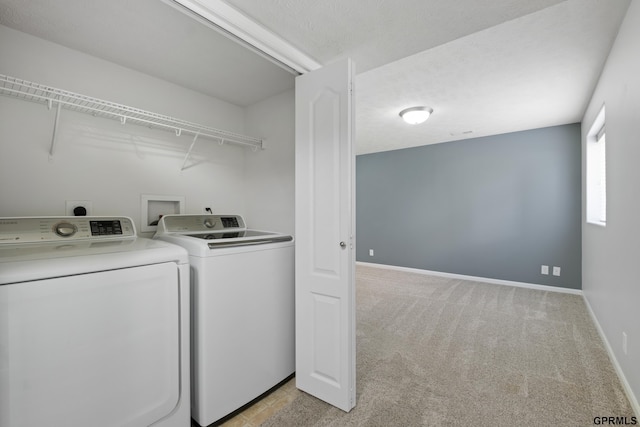 6736 S 191st St, Omaha, NE 68135 - laundry area with washer and clothes dryer and light colored carpet