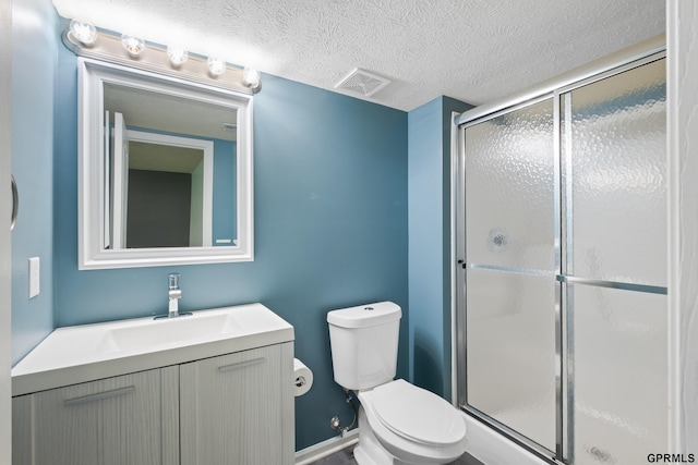 6736 S 191st St, Omaha, NE 68135 - full bath with vanity, a stall shower, and a textured ceiling