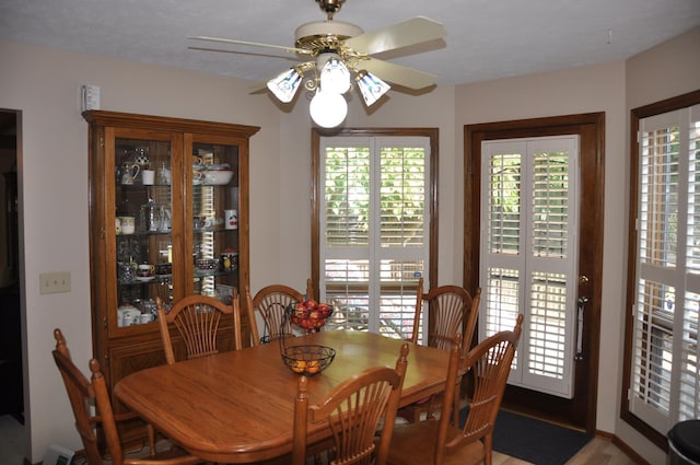 1017 N 129th Cir, Omaha, NE 68154 - dining room with a ceiling fan