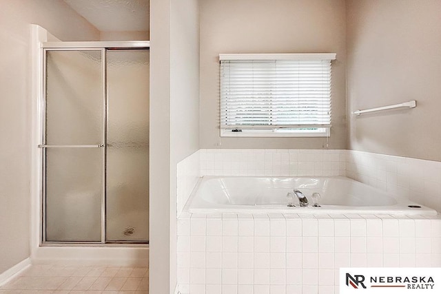 1425 S 158th Cir, Omaha, NE 68130 - full bath with a shower stall, a bath, and tile patterned floors
