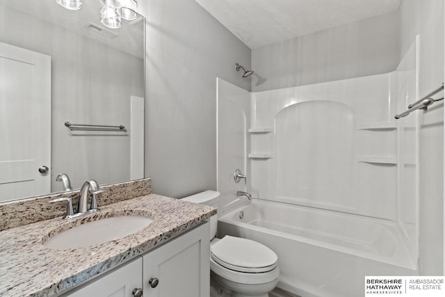 19014 Pratt Cir, Elkhorn, NE 68022 - bathroom featuring shower / bath combination, vanity, and a textured ceiling