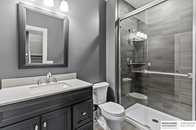 19014 Pratt Cir, Elkhorn, NE 68022 - bathroom with vanity and a stall shower