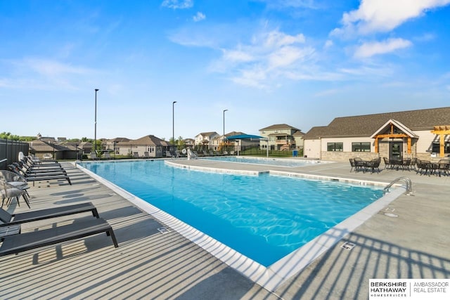 19014 Pratt Cir, Elkhorn, NE 68022 - community pool featuring a patio