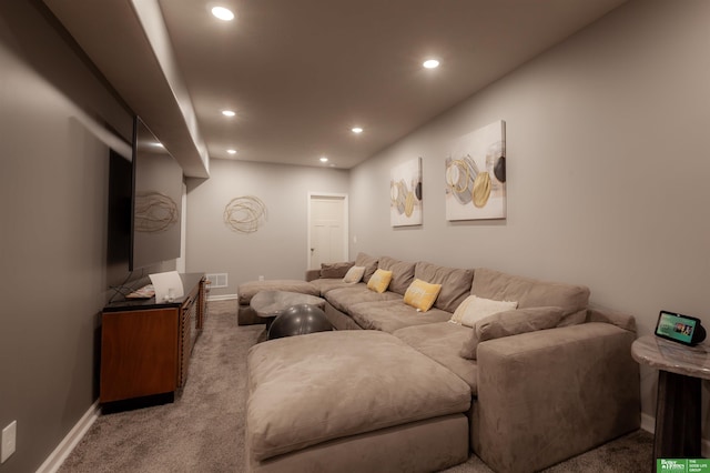 12210 Quail Dr, Bellevue, NE 68123 - carpeted living room featuring recessed lighting and baseboards