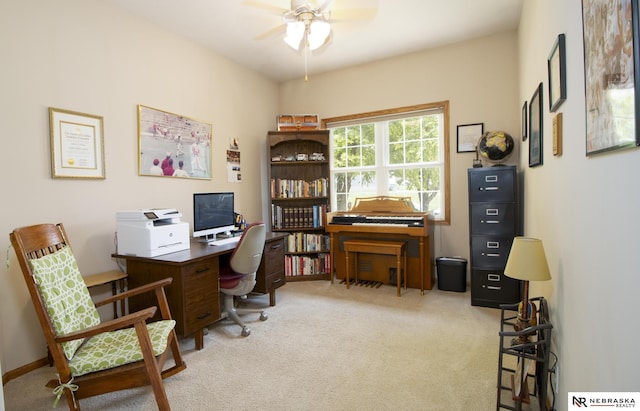 1933 Redstone Rd, Lincoln, NE 68521 - office featuring carpet and a ceiling fan