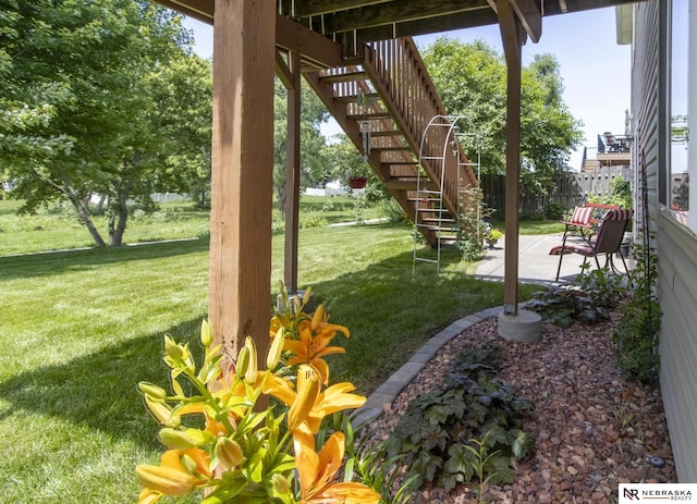 1933 Redstone Rd, Lincoln, NE 68521 - view of yard with stairway and a patio area