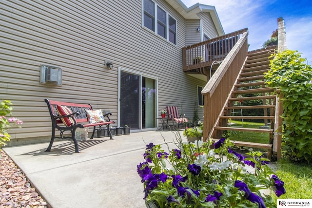1933 Redstone Rd, Lincoln, NE 68521 - view of patio / terrace featuring stairs and a deck