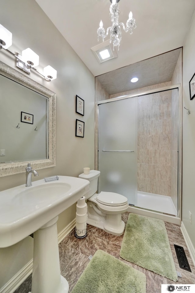 820 N 100th St, Lincoln, NE 68527 - bathroom featuring toilet and a shower stall