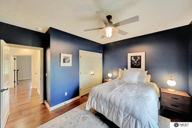 820 N 100th St, Lincoln, NE 68527 - bedroom featuring light wood finished floors and a ceiling fan