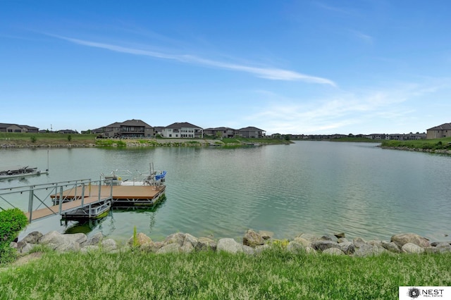 820 N 100th St, Lincoln, NE 68527 - dock featuring a water view and a residential view