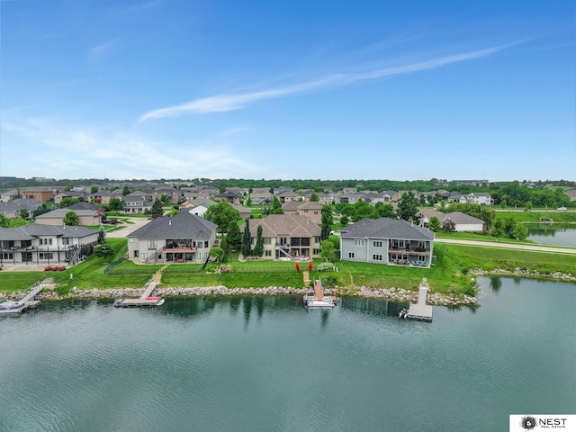 820 N 100th St, Lincoln, NE 68527 - aerial view of residential area featuring a large body of water