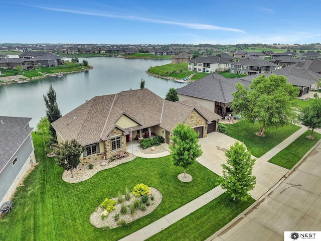 820 N 100th St, Lincoln, NE 68527 - aerial perspective of suburban area featuring a large body of water