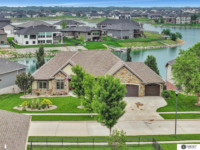 820 N 100th St, Lincoln, NE 68527 - aerial view of residential area with a large body of water