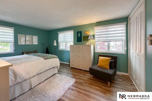 1817 Holling Dr, Omaha, NE 68144 - bedroom featuring wood finished floors and a closet