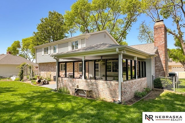 1817 Holling Dr, Omaha, NE 68144 - view of front of house with brick siding and a patio area