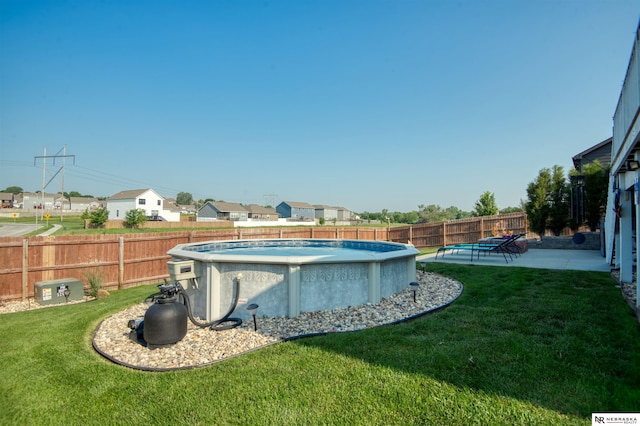7342 S 184th St, Omaha, NE 68136 - view of swimming pool featuring a fenced backyard, a residential view, and a patio area