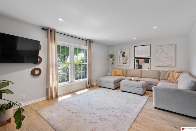 622 S 126th St, Omaha, NE 68154 - living room featuring wood finished floors and recessed lighting